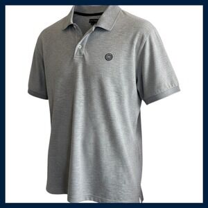 Bolvaint Mens XL Grey Short Sleeve 100% Cotton Embroidered Logo Polo Shirt